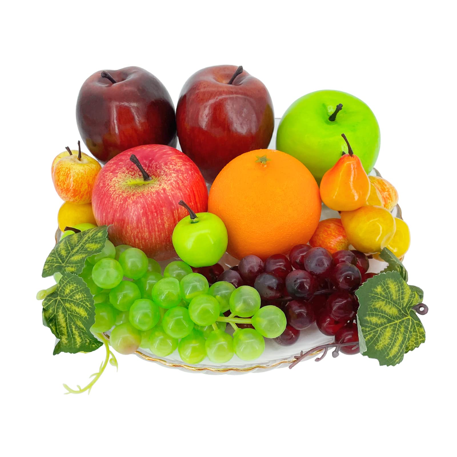 Fake Fruits, 22 Pcs Artificial Fruits for Decoration, Simulation
